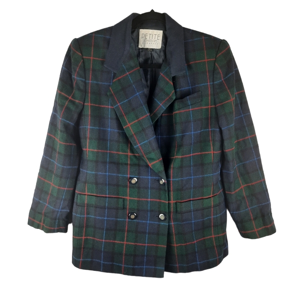 Vintage Sophisticate & Company Plaid Wool Blazer Jacket - Picture 3 of 14